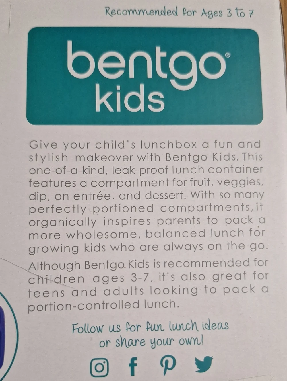 Bentgo Kids Blue Shark Compartmentalized Lunchbox